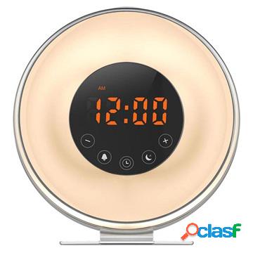 Digital Alarm Clock Radio with Colorful LED Light