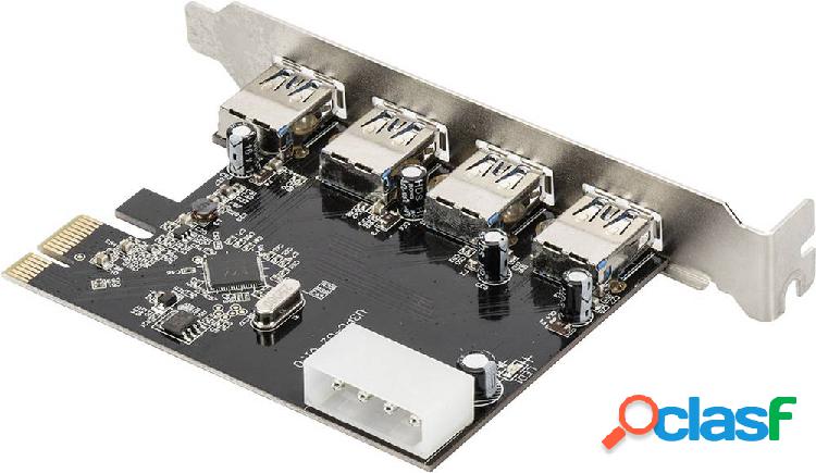 Digitus 4 Porte Scheda controller USB 3.0 USB 3.2 Gen 1 (USB