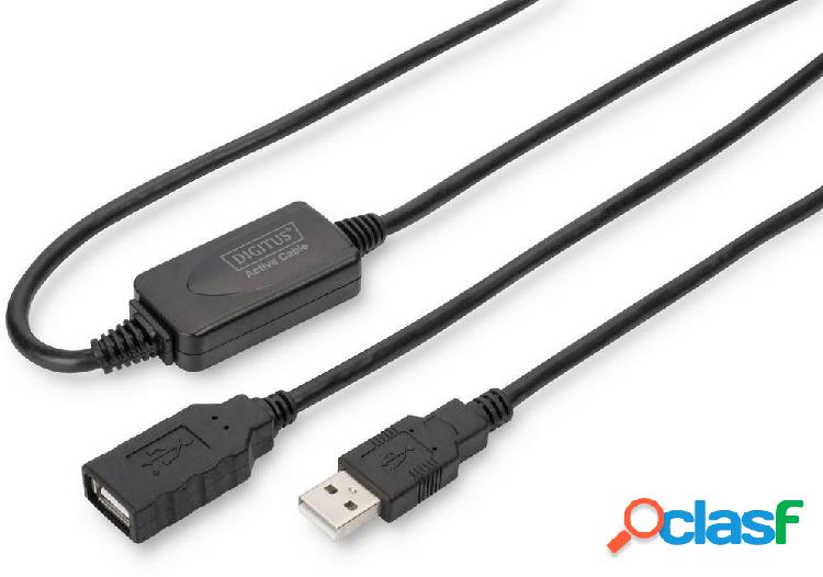 Digitus Cavo USB USB 2.0 Presa USB-A, Spina USB-A 15.00 m