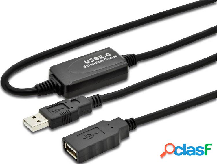 Digitus Cavo USB USB 2.0 Spina USB-A, Presa USB-A 10.00 m