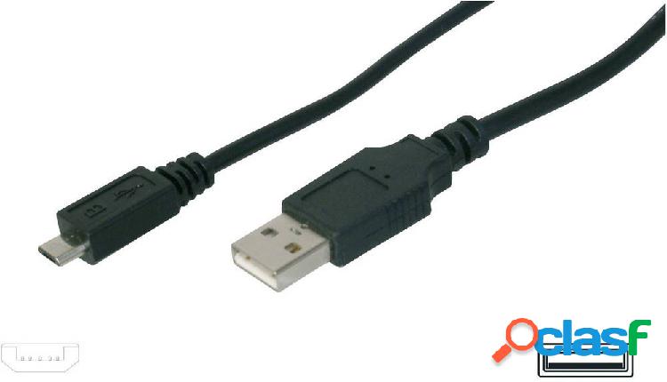 Digitus Cavo USB USB 2.0 Spina USB-A, Spina USB-Micro-B 1.00