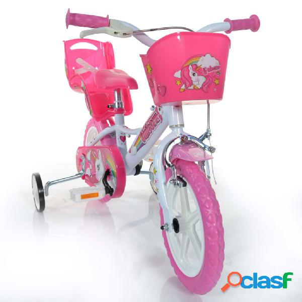 Dino Bikes Bicicletta per Bambini Unicorn Rosa 12"