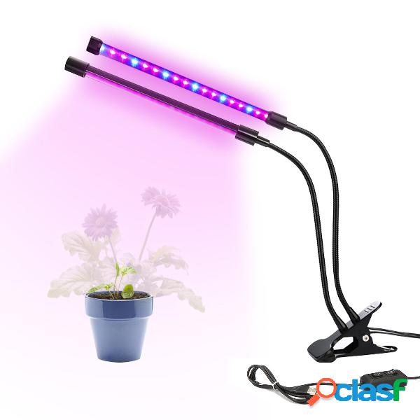Doppia testa 36LED Pianta coltiva la luce 18W Pianta lampada
