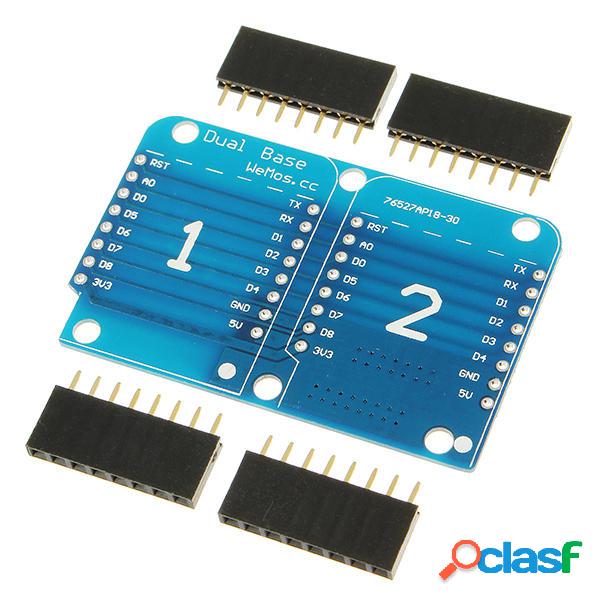 Doppio schermo a doppia base presa di corrente per D1 Mini