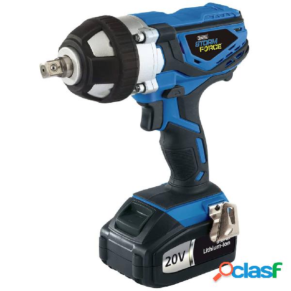 Draper Tools Chiave a Impatto Cordless con 2 Batterie 3Ah 20