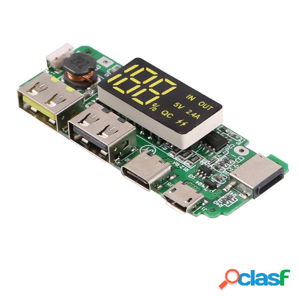 Dual USB 5V 2.4A LED Scheda del Caricatore della Banca di