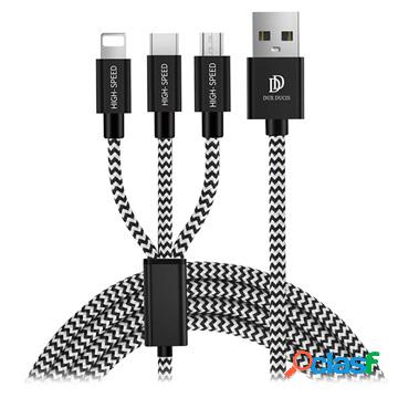 Dux Ducis K-ONE Micro USB, Fulmini, Cavo USB-C - 2.4a, 1,2 m