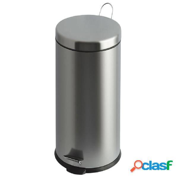EKO Pattumiera a Gradini Classic 30 L Argento Opaco