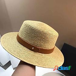 Elegante Di tendenza Vimini berretto con Intagli 1 pc