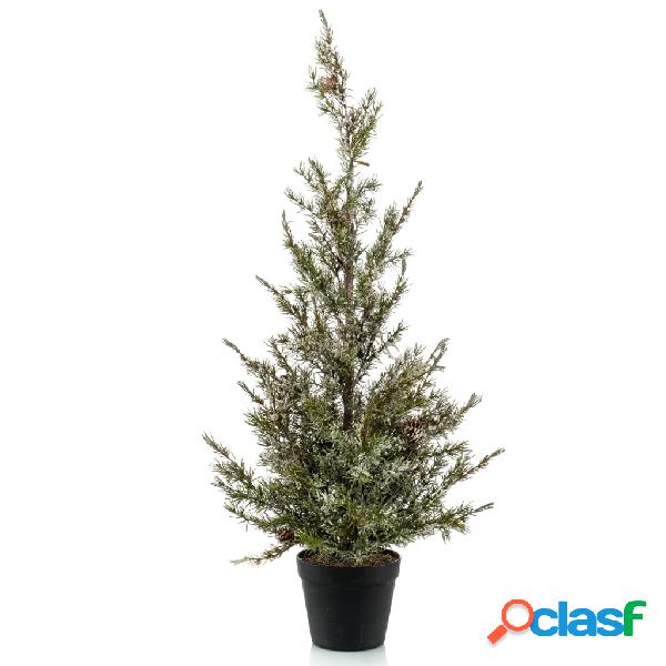 Emerald Pino Artificiale Abies con Ghiaccio 95 cm