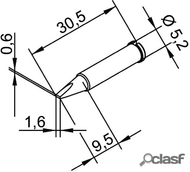 Ersa 102 CD LF 16 Punta di saldatura Forma a scalpello,