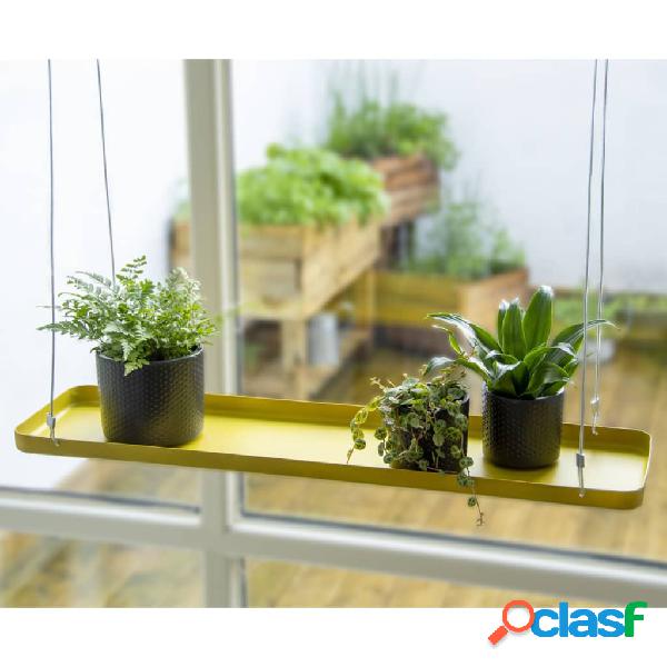 Esschert Design Vassoio Sospeso per Piante Rettangolare Oro