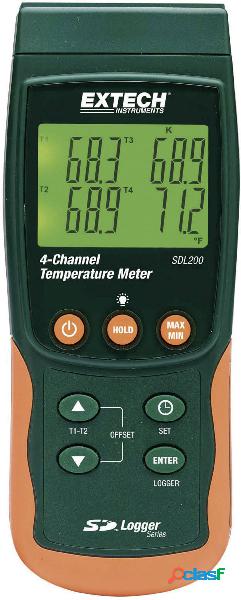 Extech SDL200 Termometro -199 - +1700 °C Sensore tipo K, J,