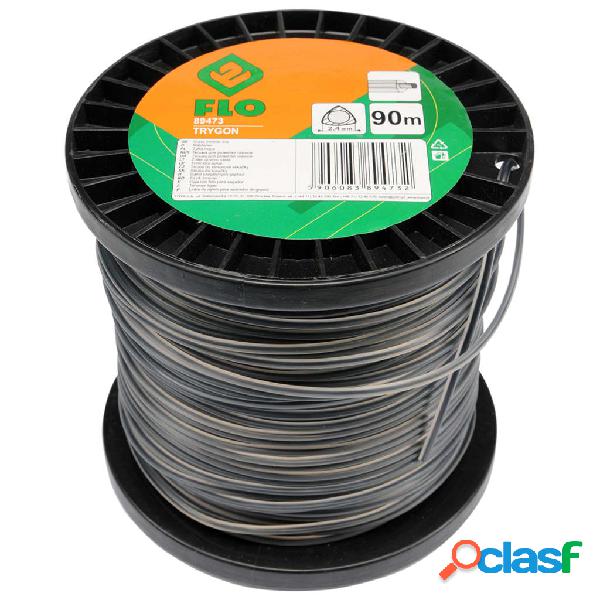 FLO Filo Tagliaerba Trigon 2,4 mm 90 m Nera