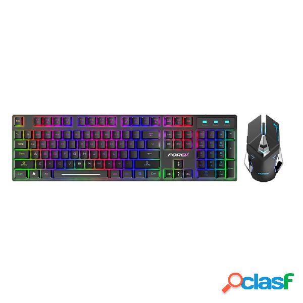 FOREV FV-380 2.4G Tastiera Wireless Mouse Combo 104 Tasti