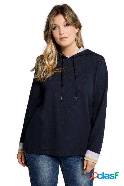 Felpa double face con cappuccio e maniche lunghe, Donna,