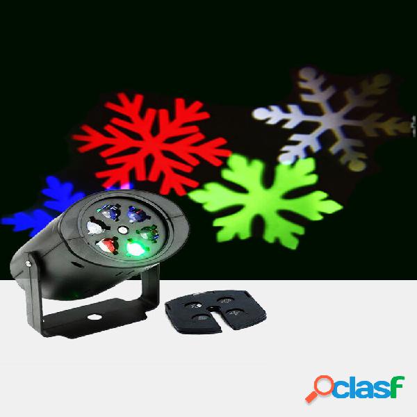 Fiocco di neve di Natale proiettore Luci rotanti LED Luce da