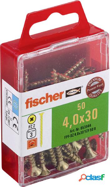 Fischer 653944 Viti testa svasata 4 mm 30 mm A croce