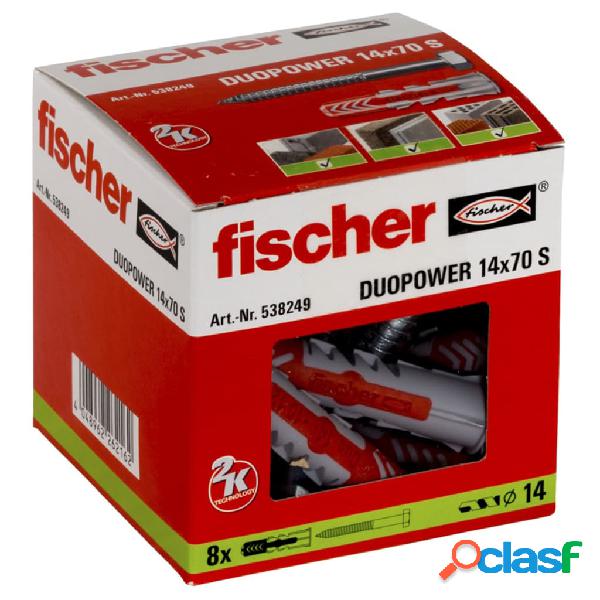 Fischer Set di Tasselli DUOPOWER 14 x 70 S 8 pz