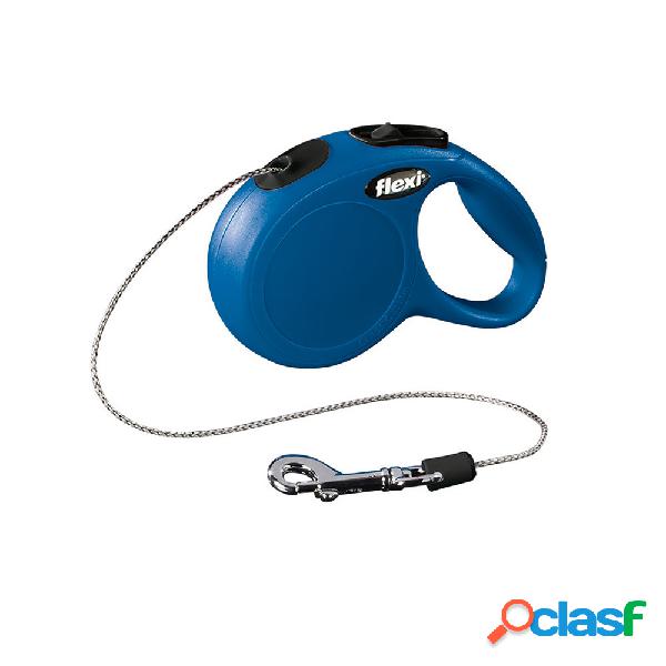 Flexi Guinzaglio New Classic Mini 3 mt Corda Blu