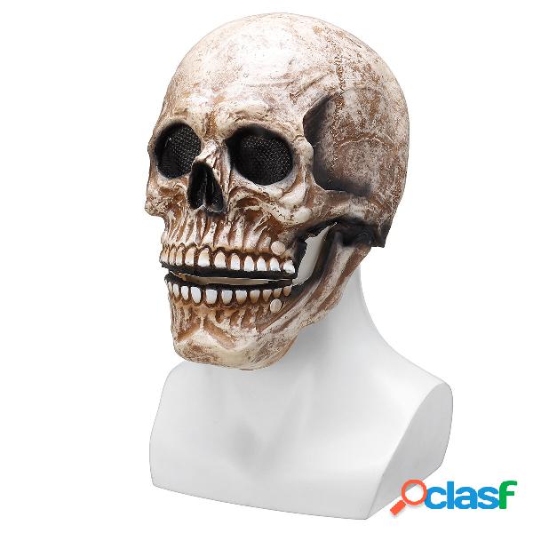 Full Head Skull Maschera Casco con ganascia mobile Halloween