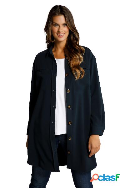 Giacca a camicia dal taglio oversize con bottoni a effetto