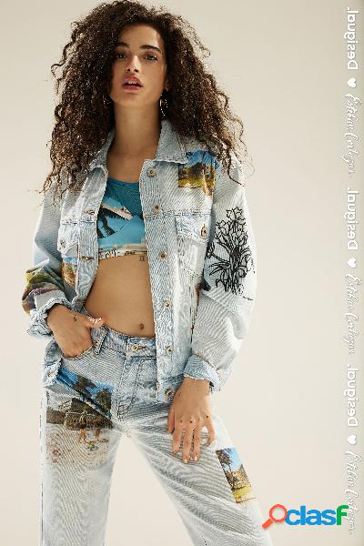 Giacca di jeans trucker cropped South Beach