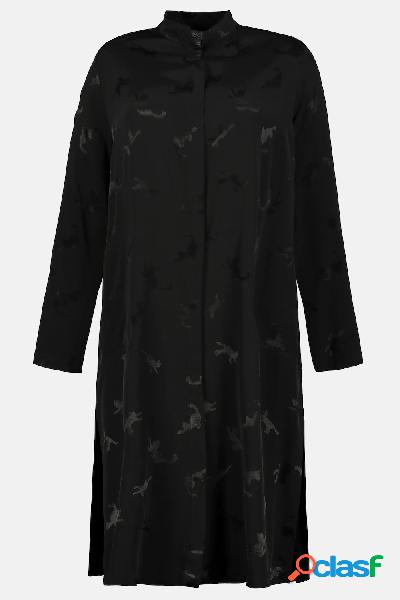 Giacchetta, Jacquard con gatti, colletto alto, maniche