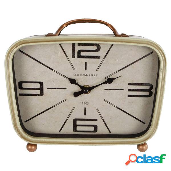 Gifts Amsterdam Orologio Retro in Metallo Ottone e Crema