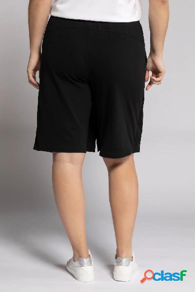 Gonna pantalone in jersey con cintura elastica e tasche con