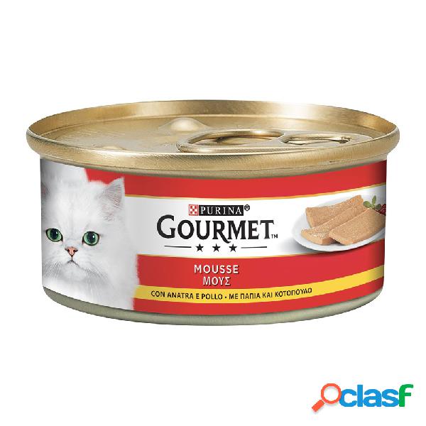 Gourmet Rosso Cat Adult Mousse con Anatra e Pollo 195 gr