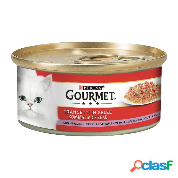 Gourmet Rosso Cat Adult Trancetti in Gelée con Sogliola,