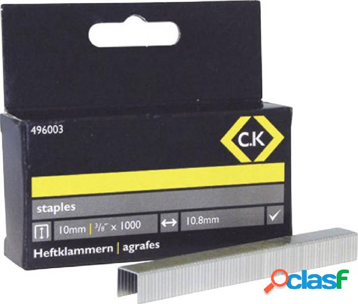 Graffe C.K larghezza 10,5 mm x altezza 10 mm, scatola da