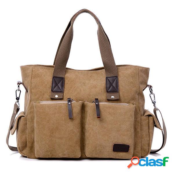 Grandi uomini capacità delle donne borsa di tela crossbody