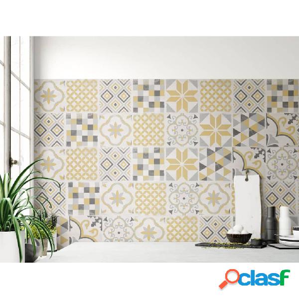 Grosfillex Pannelli Murali Accent 9 pz 15,4x120 cm Giallo