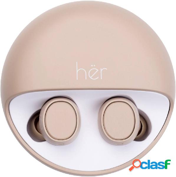 HER HX-12 Cuffie In Ear Bluetooth Beige