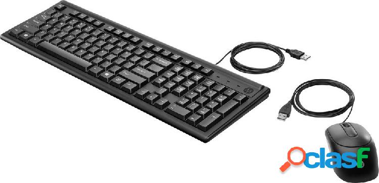 HP 160 GR Cablato, USB Kit tastiera, mouse con tastierino