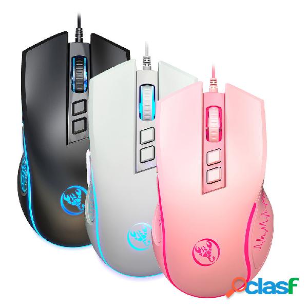 HXSJ X100 Mouse da gioco cablato regolabile 7 pulsanti
