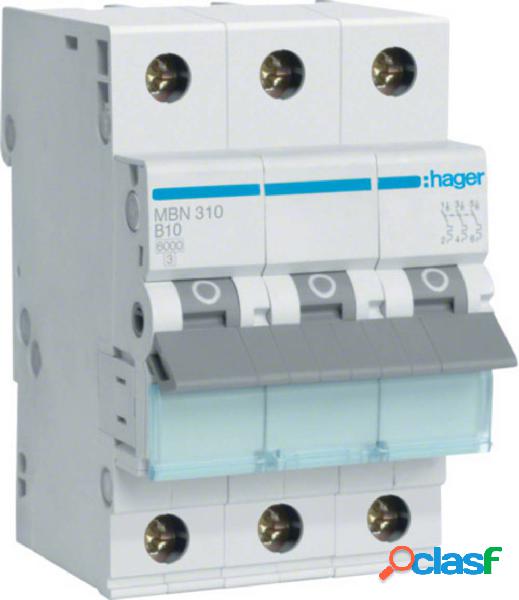 Hager MBN310 MBN310 Interruttore magnetotermico a 3 fasi 10