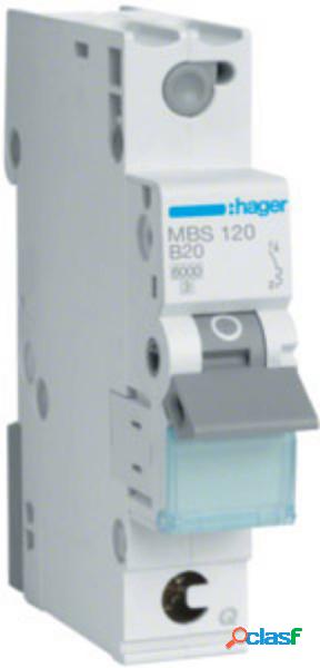 Hager MBS120 MBS120 Interruttore magnetotermico a 1 fase 20