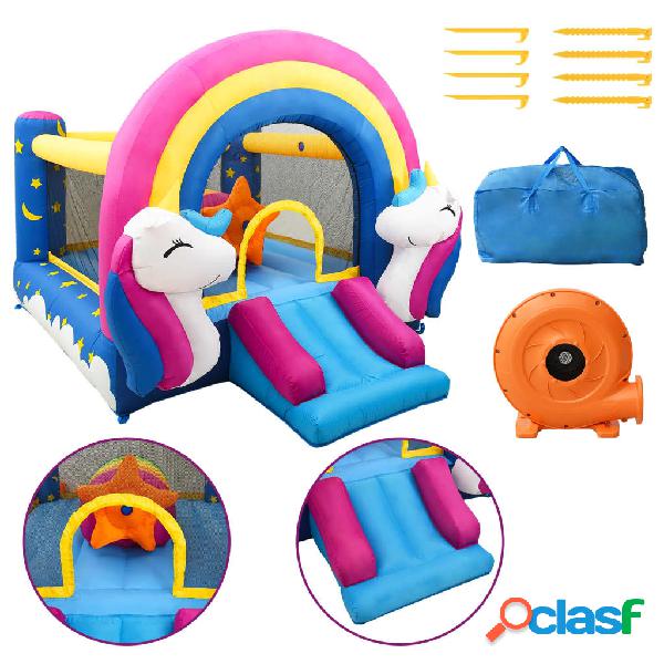 Happy Hop Castello Gonfiabile con Scivolo 335x265x215 cm in