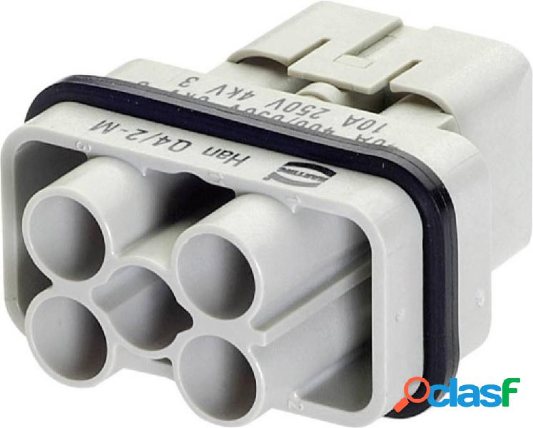 Harting 09 12 006 3041 Inserto maschio Han® Q 4 + 2 + PE A