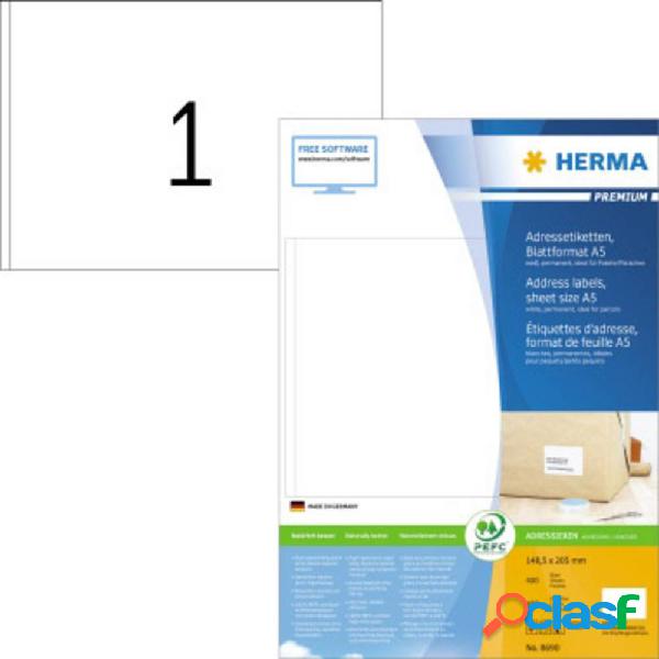 Herma 8690 Etichette 148.5 x 205 mm Carta Bianco 400 pz.