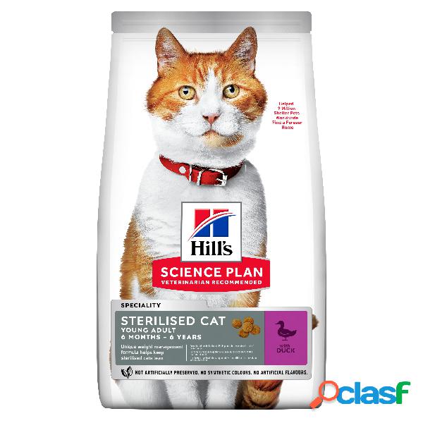 Hills Science Plan Cat Young Adult Sterilised con Anatra 1,5