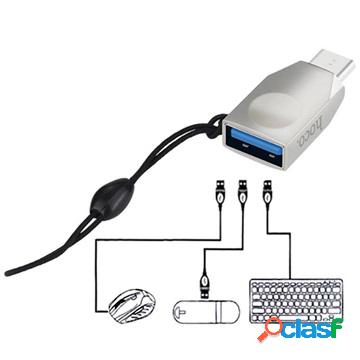 Hoco UA9 USB 3.1 Type-C / USB 3.0 OTG Adapter - Silver
