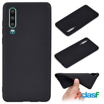 Huawei P30 Silicone Case - Flexible and Matte - Black