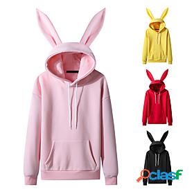 Inspired by Cosplay Rabbit Polyster Hoodie Cat Ear Harajuku
