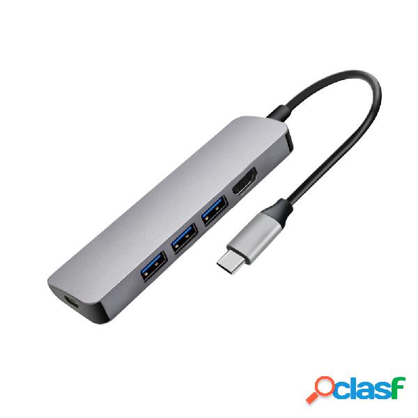 JULI 543A 5 in 1 USB 3.1 Type C HUB dati con 3 * USB 3.0 4K