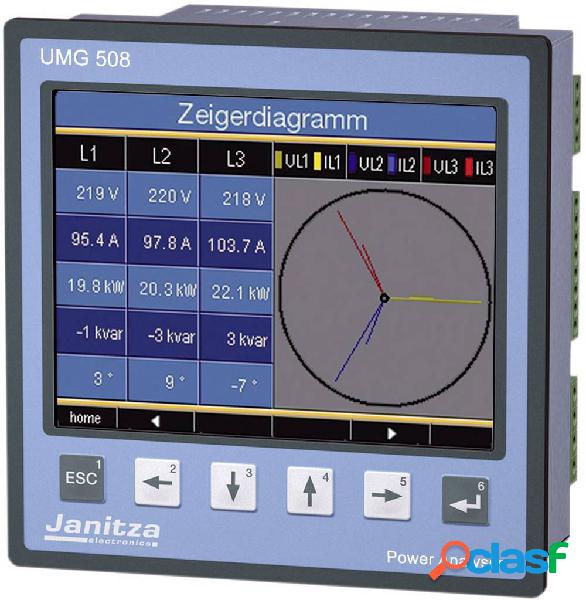 Janitza UMG 508 Analizzatore di rete 3 fasi, 1 fase con