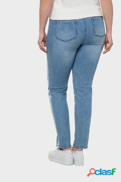 Jeans Sarah, galloni, comodo design a cinque tasche, Donna,